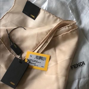 Fendi scarf/ Beige/Rectangular shape
